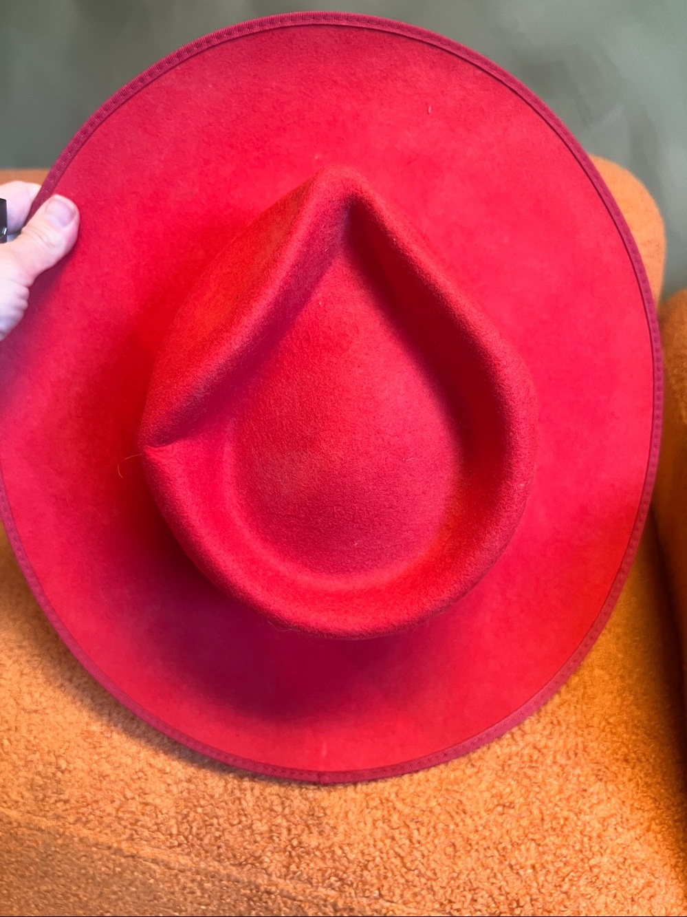 Lack of Color Red Australian Wool Wide Brim hat size M 57 CM - Picture 3 of 7